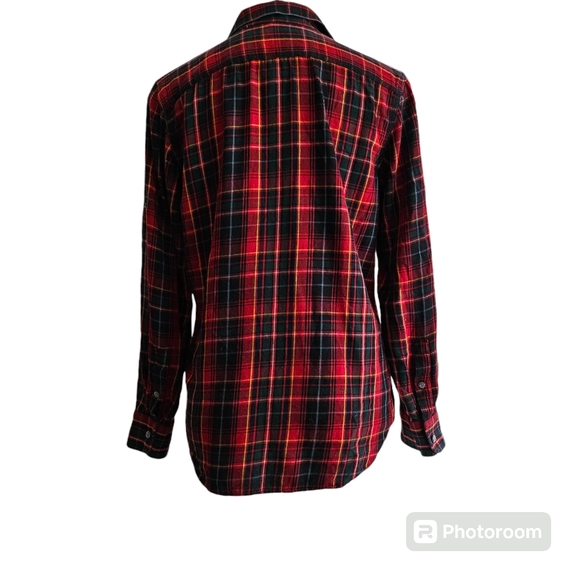 LRL Lauren Jeans Co Ralph Lauren Red Plaid Button Down Shirt Size M - Picture 4 of 9